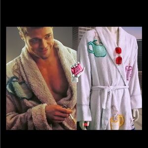 Men 3/4 length high quality bathrobe coffee mugs Tyler Dryden fight club robe!
